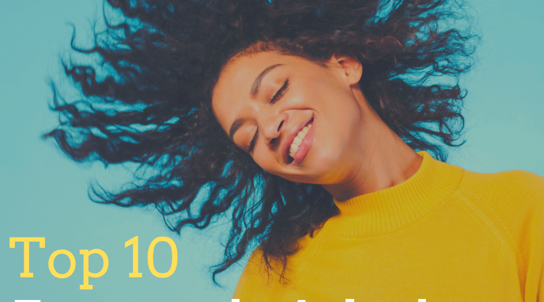 An African American teen who is happy and thoughtful with a title of the top 10 frequently asked questions.