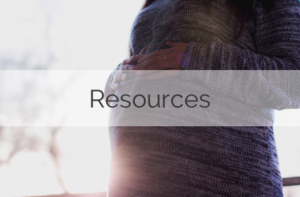 Pregnant woman with resources overlay